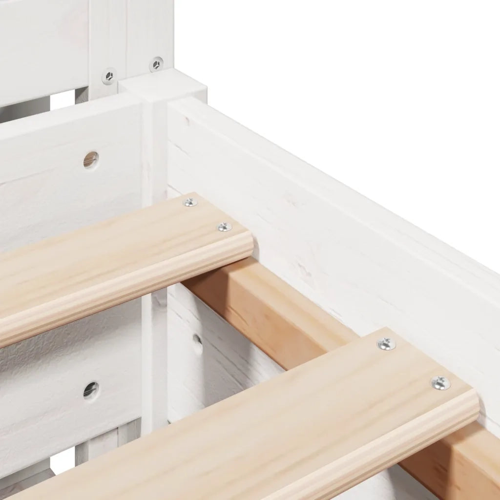 vidaXL Letto senza Materasso Bianco 120x190 cm Legno Massello di Pino