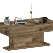 Tavolino da salotto Iside, Tavolino soggiorno, Mobile portaoggetti basso, Tavolino da caffÒ¨, 100x55h42 cm, Acero