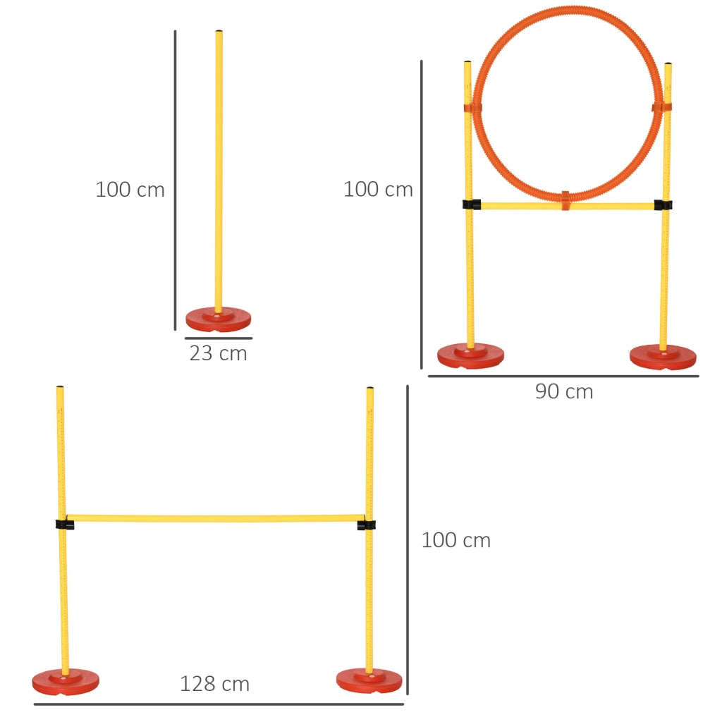 Set Agility Dog con 3 Esercizi ¨C zephmum ¨C Giallo e Rosso, 2.5 kg