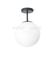 JUGEN LAMPADARIO SOFFITTO 1 LUCE VETRO BIANCO MONTATURA OTTANIO ATTACCO E27