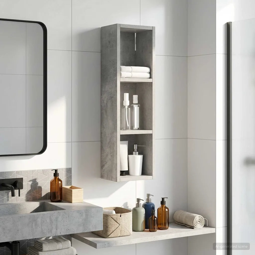 Armadio da bagno a muro Grigio Cemento 20 x 14 x 70 cm 889298
