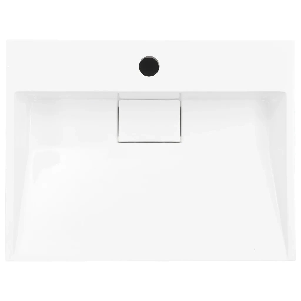 Lavandino 50x38x13 cm Blocco in Marmo/Minerale Bianco 144063