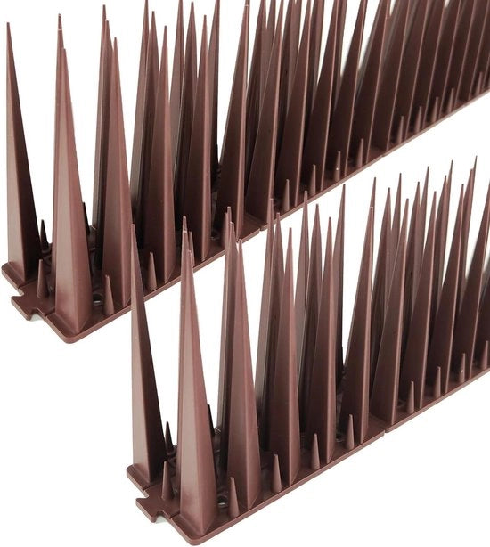 Difesa uccelli e gatti 16 m piastrine di plastica per uccelli 4 pezzi - balcone finestra balcone tetto terrazza finestra - 10 cm alto