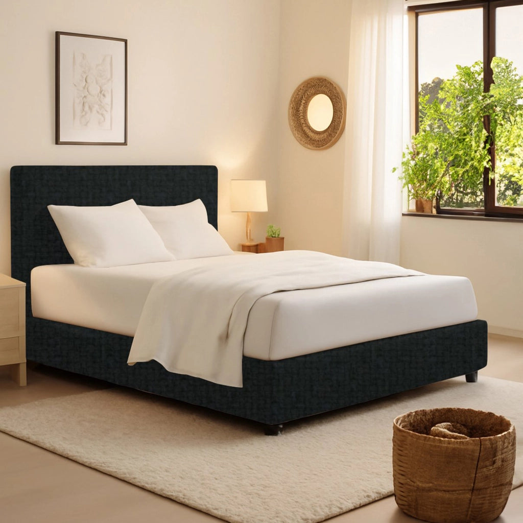 Rugby, Letto Singolo Sfoderabile Made in Italy, Grigio Scuro