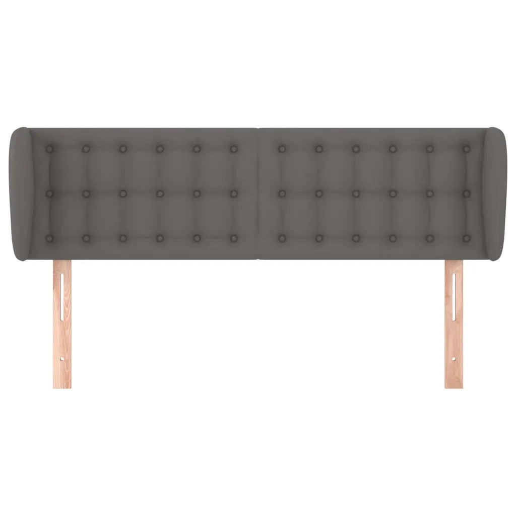 Testiera ad Orecchio Grigio 147x23x78/88 cm in Similpelle