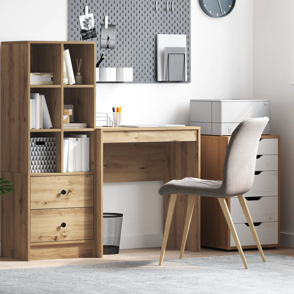 Scrivania Rovere Artigianale Legno Ingegnerizzato Media Durevole