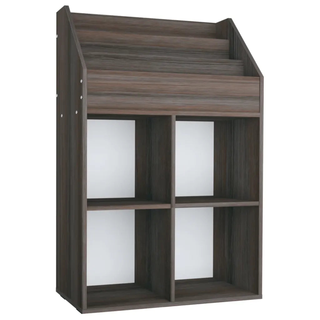 Portariviste Bambini Grigio Rovere Sonoma 71x30x114 Multistrato 339533