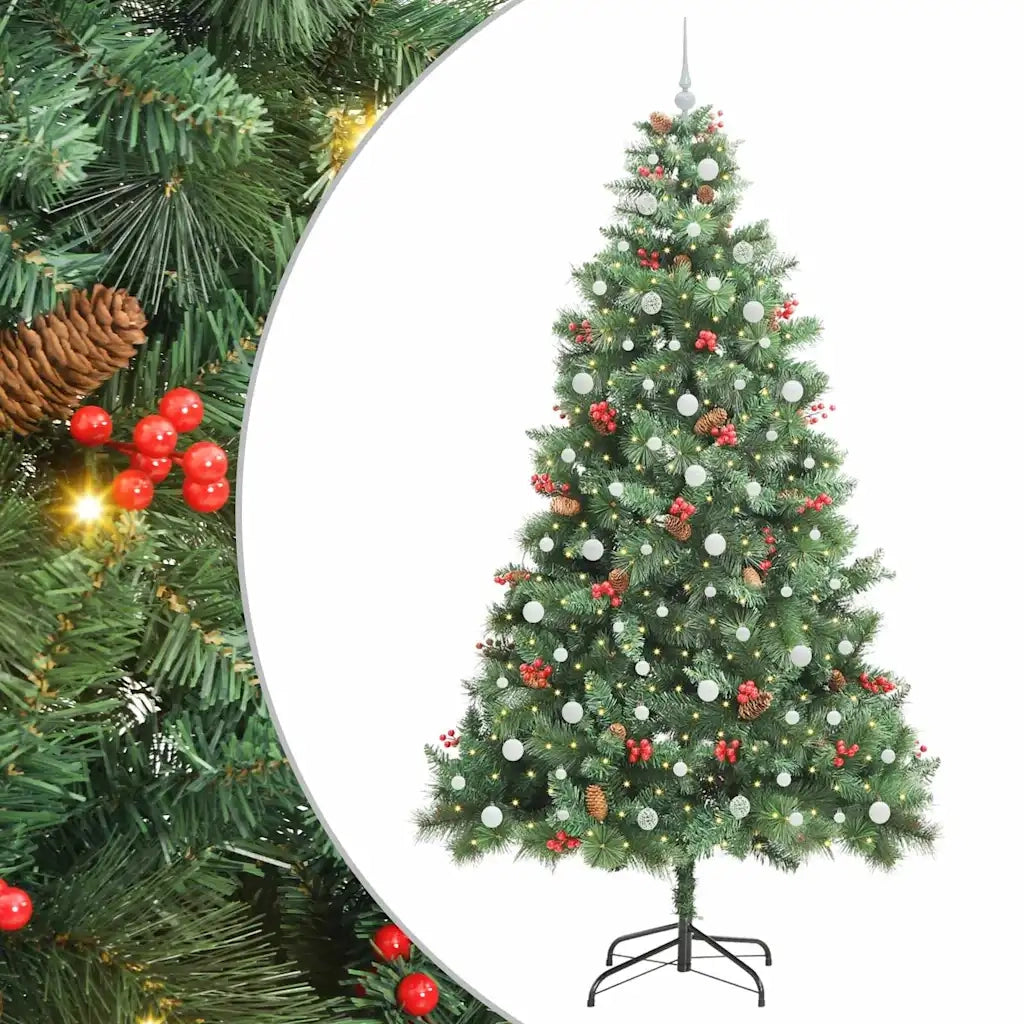 Albero di Natale artificiale Verde 240 cm PVC e Metallo