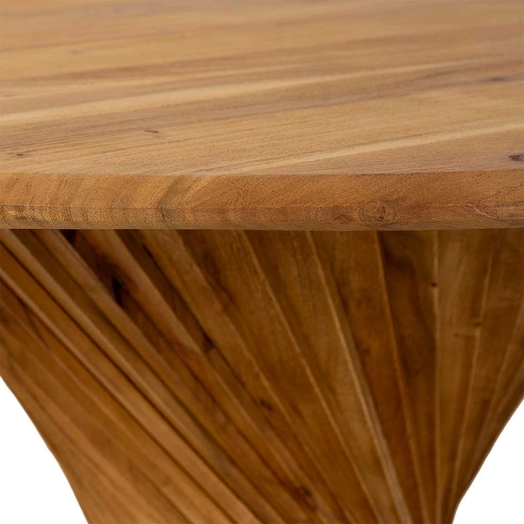 Tavolo da pranzo in legno marrone chiaro 130x130x75h cm
