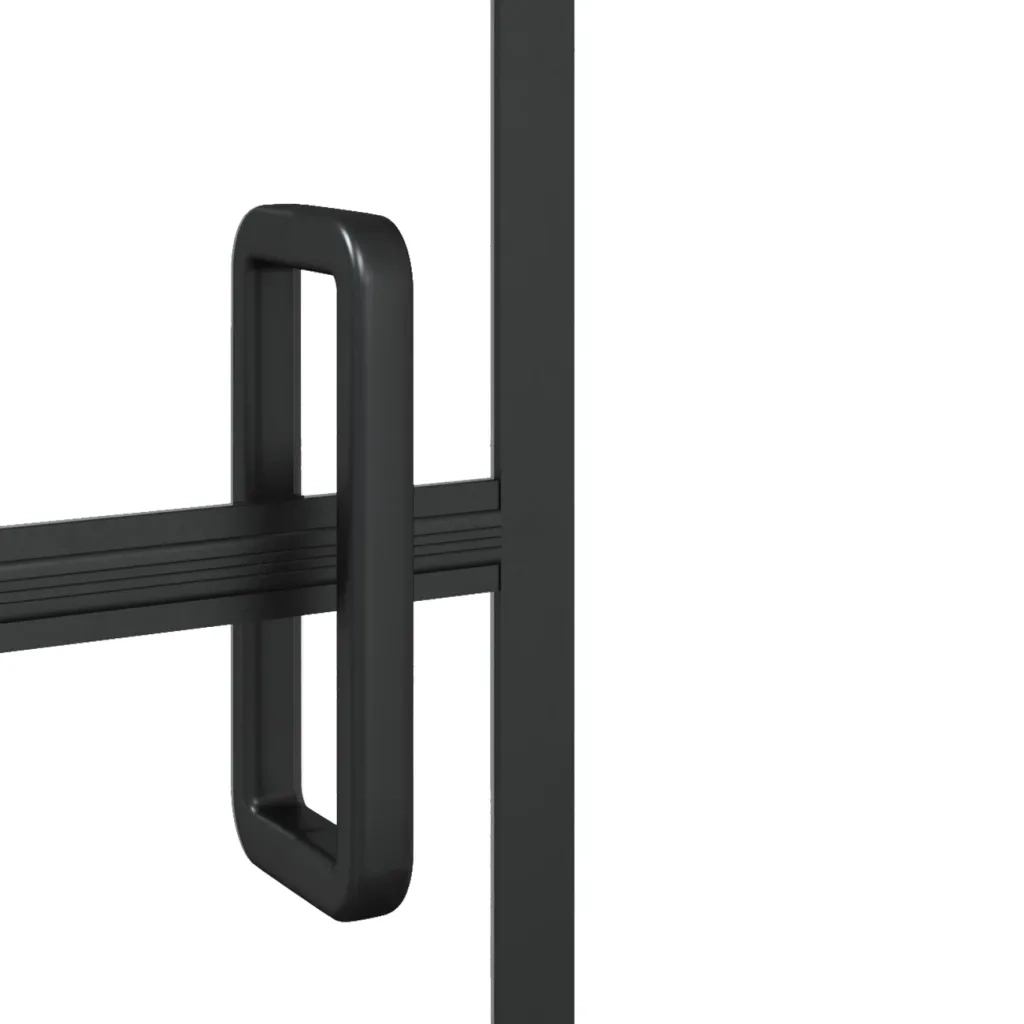 Pannello Doccia Pieghevole in ESG 120x140 cm Nero CFW1513730