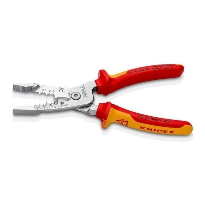 Knipex 13 76 200 ME pinza spellacavi Rosso, Acciaio inox, Giallo