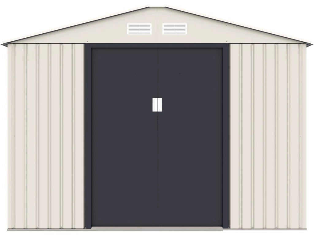 Casetta da giardino in metallo "Nebraska" - 5,30 m² - Beige/Grigio antracite