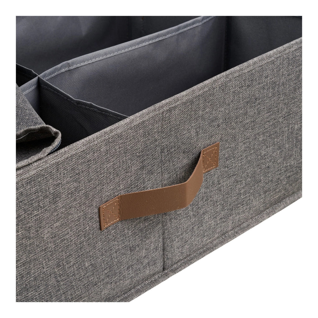 Scatola Portaoggetti Noto, Grigio, Poliestere, 47x56x18 cm