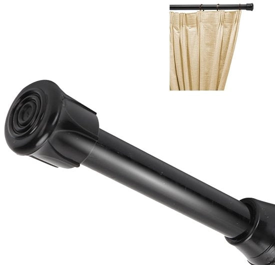 Gordino Adattabile in Acciaio di Carbone - Nero - Estensibile 40-70 cm - Per Finestre Piccole - Leggero 51-100 g