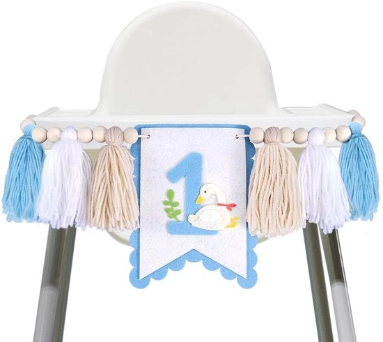 Banniere di compleanno per bambini - 2m - Decorazione preassemblata - Tappeto - Decorazioni di compleanno - Primo compleanno - Facile da montare