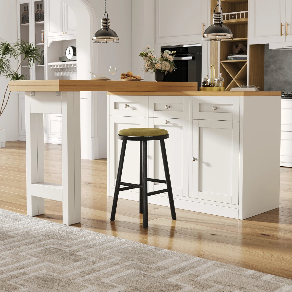 Tavolo da Bar Allungabile con Cassetto e Ripiano ¨C MINIMAL ¨C Bianco, Salvaspazio