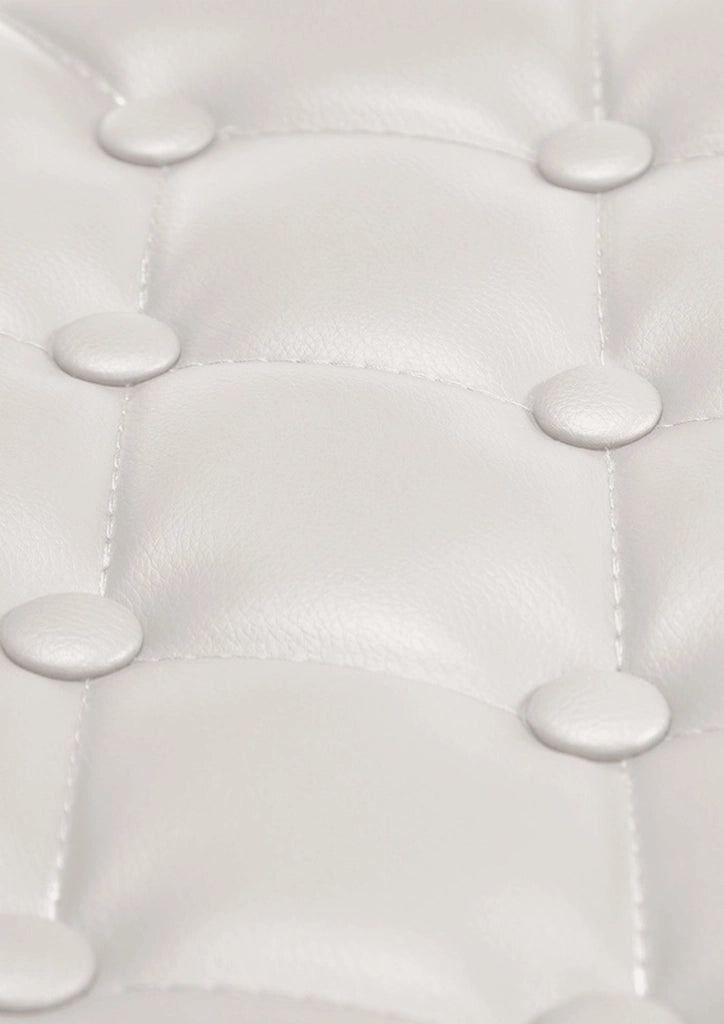 Sgabello Dublin in similpelle bianco,nero