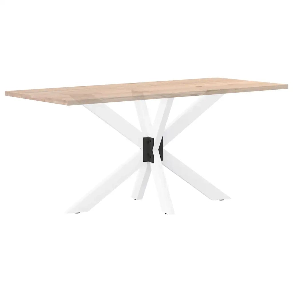 Gamba per Tavolo da Pranzo | Piede del tavolo a Forma di Ragno Bianca 120x68x(72-73) cm Acciaio