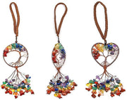 Set di 3 Hangers a Specchio - Decorazione per la finestra - Hanger a Specchio - Manufatto Artigianale - Raggiungimento della luce 41cm/36cm/41cm - Suncatcher