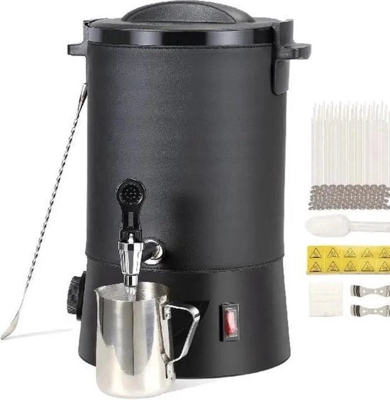Produzione candele - Produzione sapone - Riscaldatore cera - Fornello per lavaggio - Ciotola per fusione - Elettrico - Grande - 6,5 L - Facile - Regolazione temperatura - 9 livelli