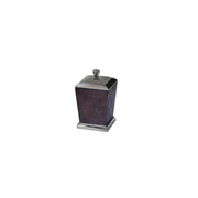 Scatola alux piccola rett cm17x12h12 ecopelle e alluminio