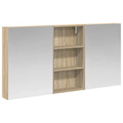 Set di Armadi da Bagno | Armadio da bagno con lo scaffale 3 pz 140 x 14,5 x 70 cm