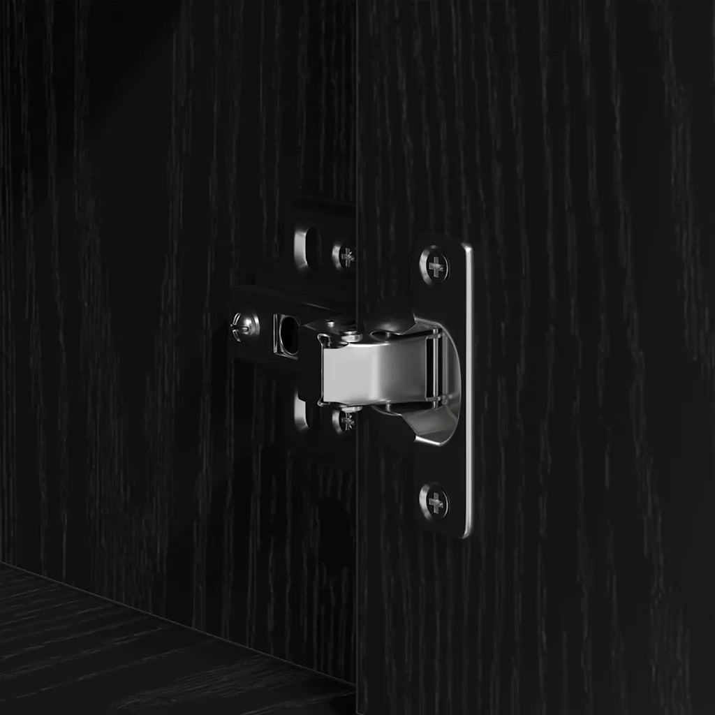 Credenza Rovere Nero 80 x 33 x 70 cm Legno multistrato 862801