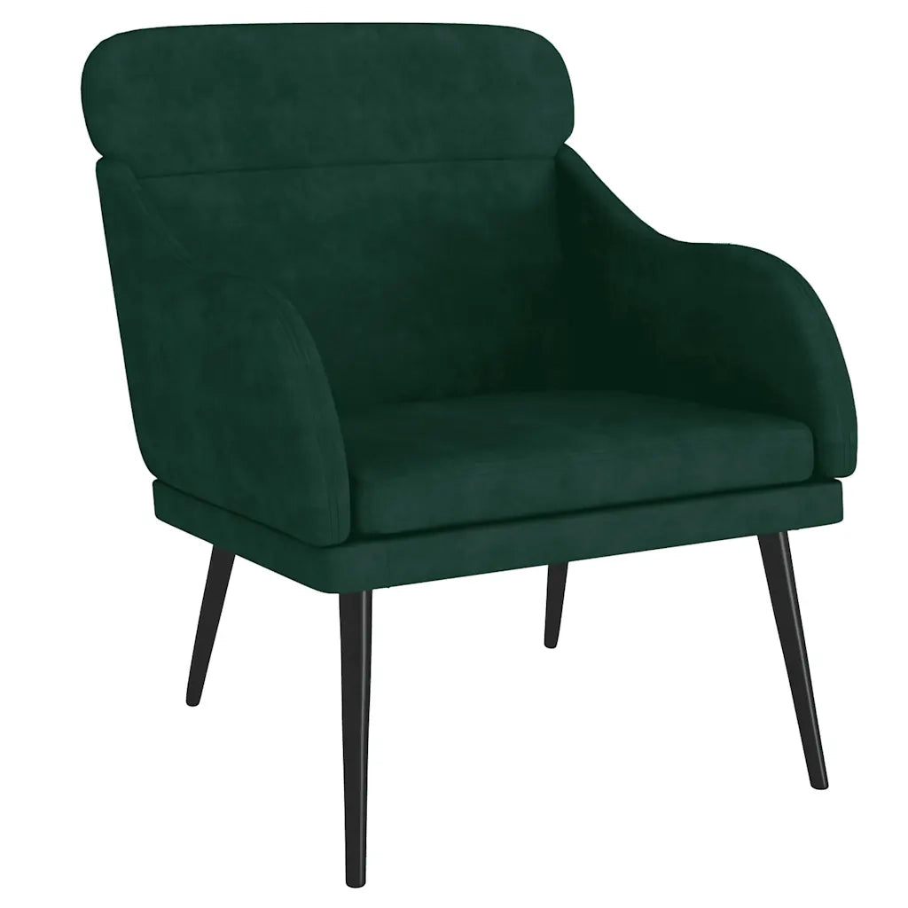Poltrona Verde Scuro 63x76x80 cm Velluto cod mxl 14215