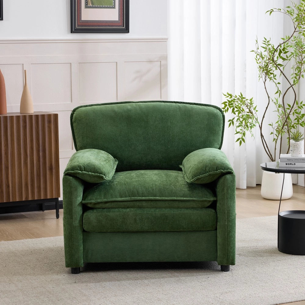 Poltrona Retro con Vano Contenitore Laterale ¨C Xylo ¨C Verde