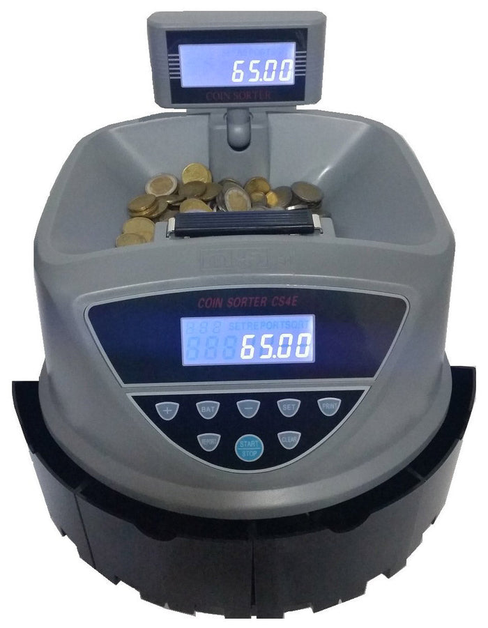 Macchina Conta Monete 4 Cassetti 2 Display MBS Coin Sorter Evolution CS4E Nero