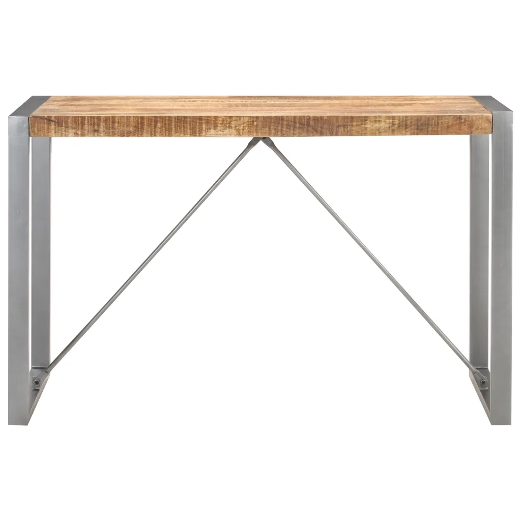 Tavolo da Pranzo 120x60x75 cm in Legno Massello di Mango Grezzo