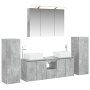 Set di mobili per il bagno 6 pcs Grigio Cemento 3407162