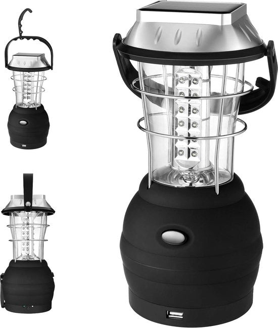 36 LED lampada da tenda solare - estremamente luminosa, portatile - 5 modalità di ricarica