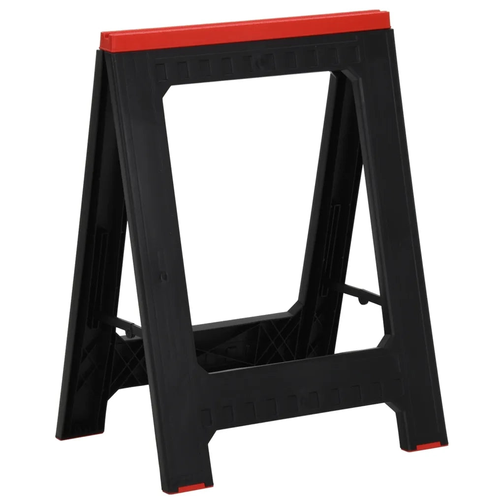 Cavalletti da Lavoro 2 pz Nero e Rosso in Polipropilene 350 kg CFW1599367