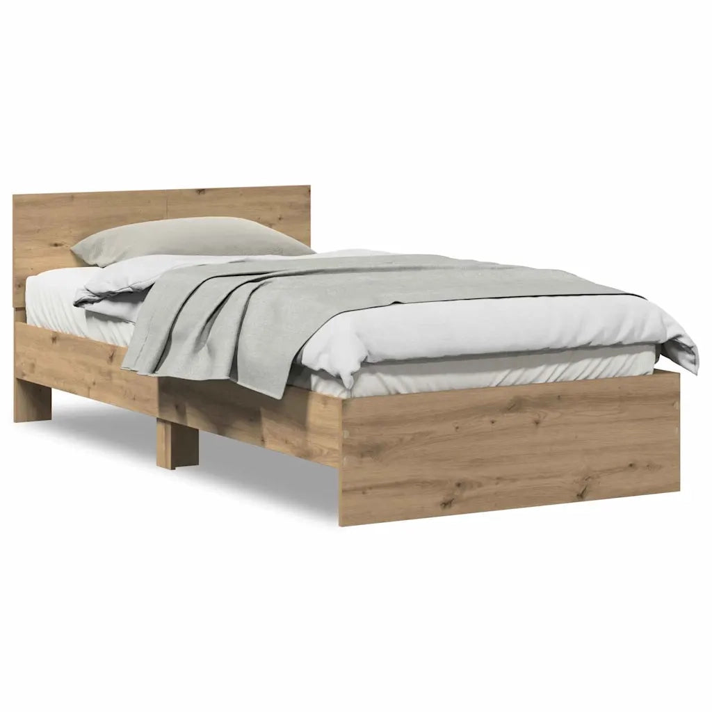 vidaXL Struttura del letto Rovere artigianale 100 x 200 cm