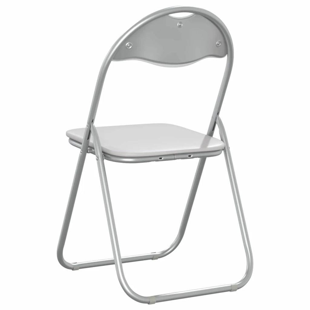 Sedia pieghevole 8 pcs Bianco e Grigio 48 x 43,5 x 81 cm 42029050