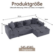 Divano modulare Cloud a L - Xylo - Con chaise longue design moderno imbottitura confortevole