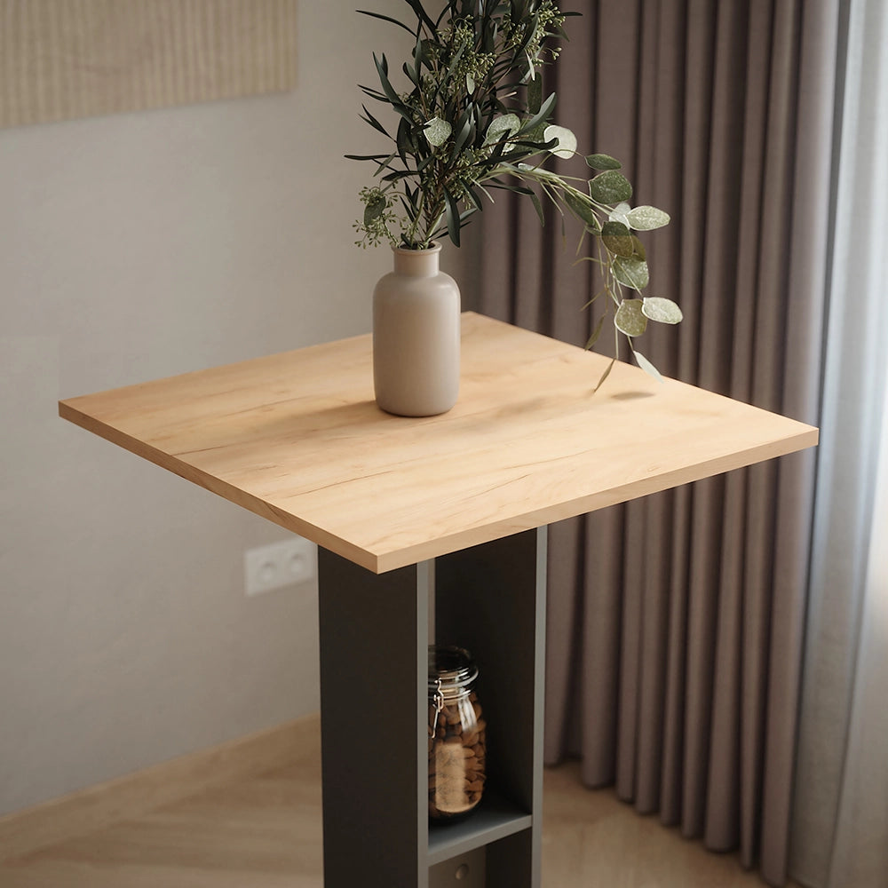 Vicco Tavolo da bar Quercia dorata/antracite 65 x 65 cm