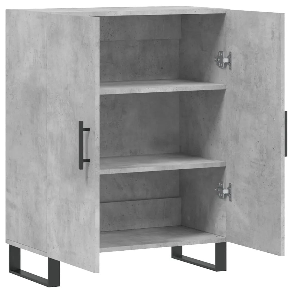 Credenza Grigio Cemento 69,5x34x90 cm in Legno Multistrato 827752