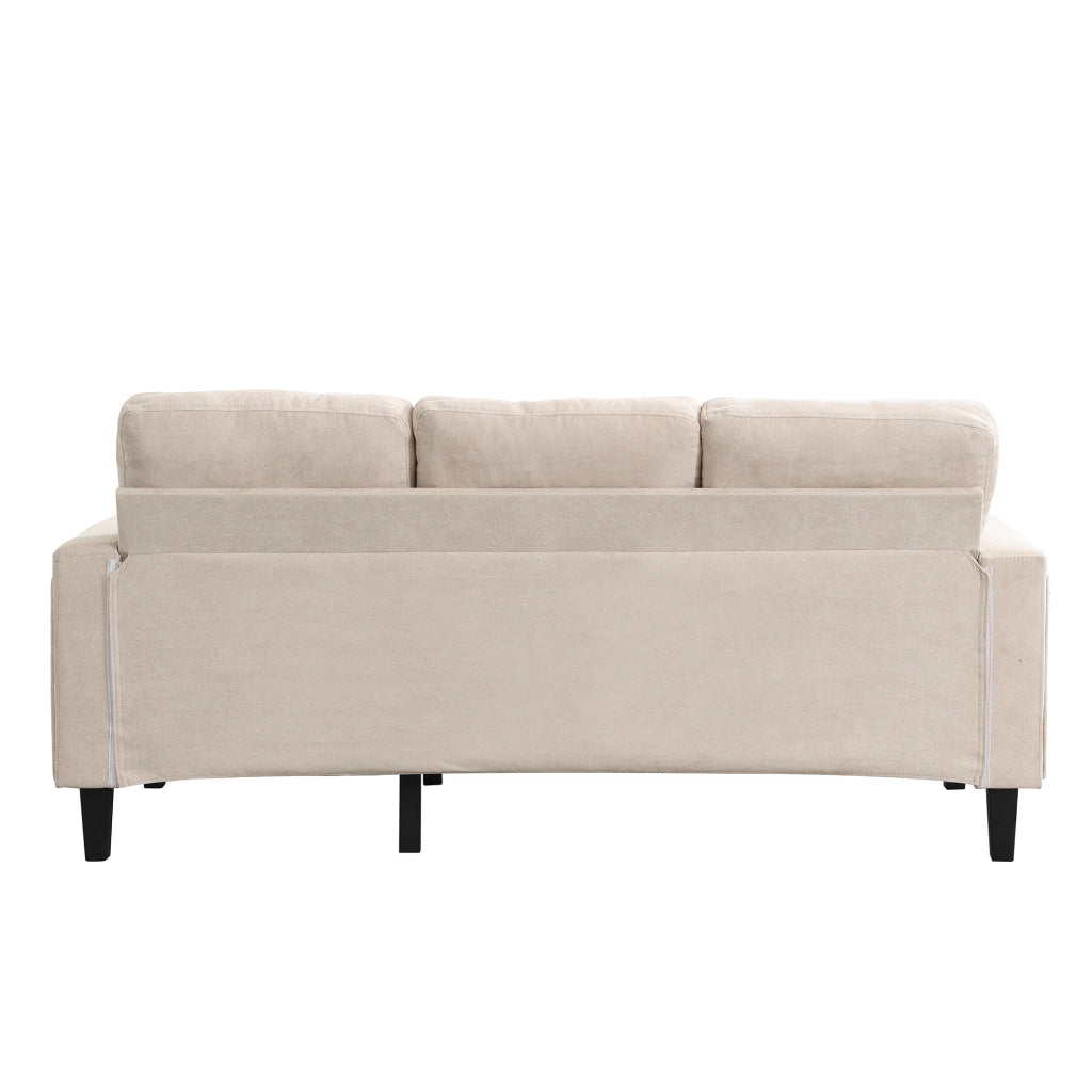 Divano angolare modulare con pouf e LED ¨C MINIMAL ¨C 3 posti + chaise longue