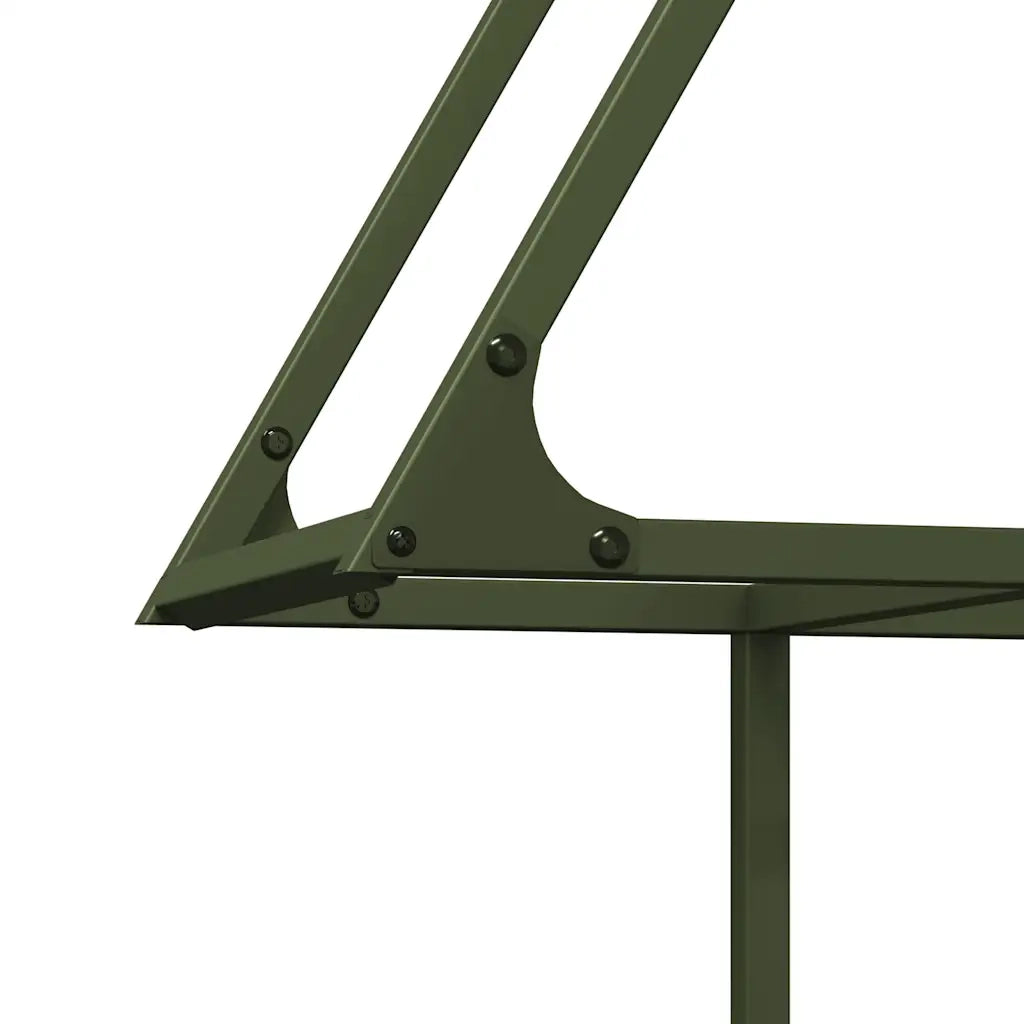 Rastrelliera per Legna da Ardere-Portalegna Verde Oliva 80x25x90 cm