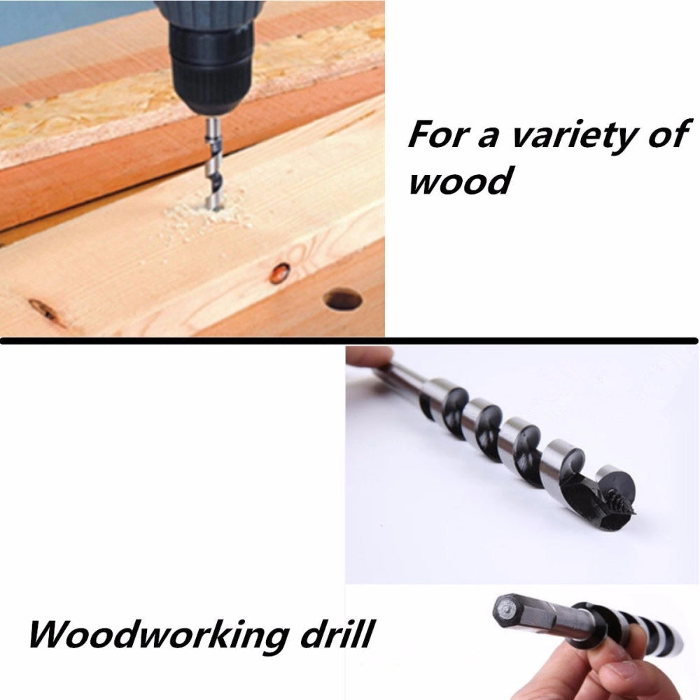 Trade Shop - Kit 6 Punte Per Trapano Tassellatore Puntale Trivella Autofilettante Legno 460m -