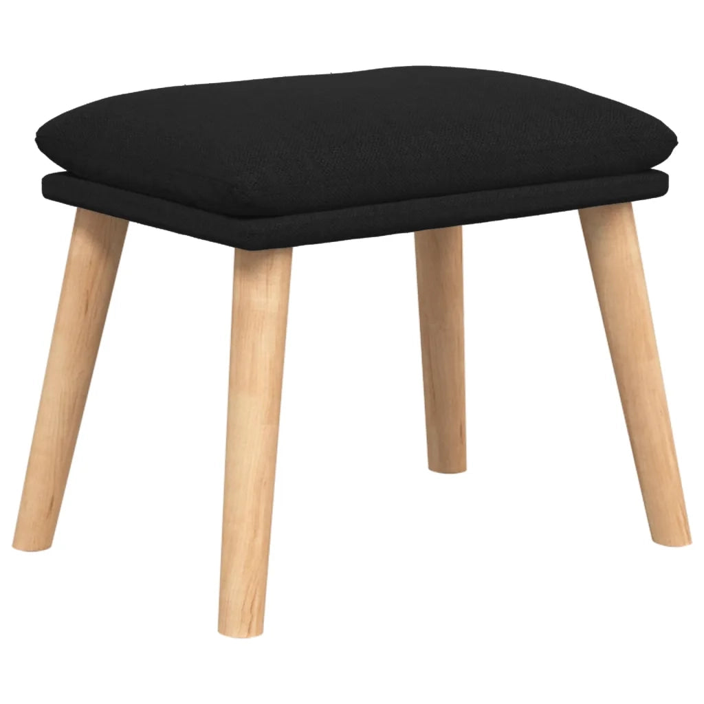 Poltrona Relax con Poggiapiedi Nera in Tessuto cod mxl 14581