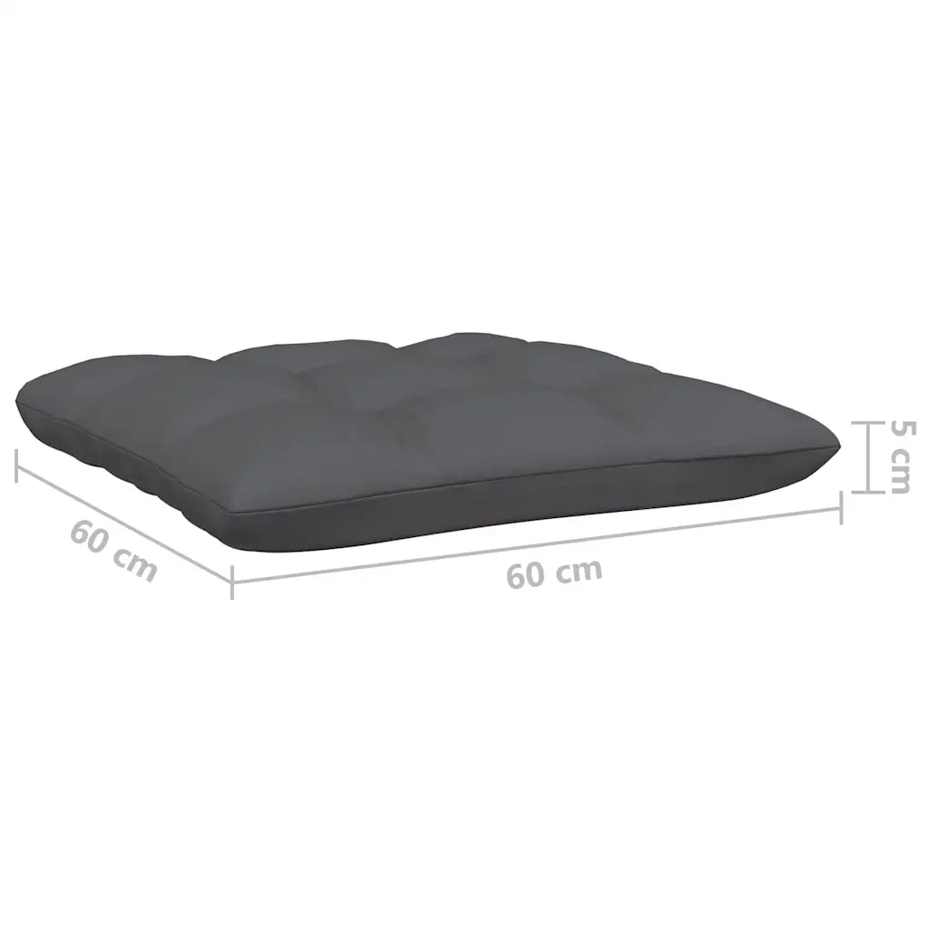 Set Divani da Giardino 3 pz con Cuscini Neri Massello di Pino 806674