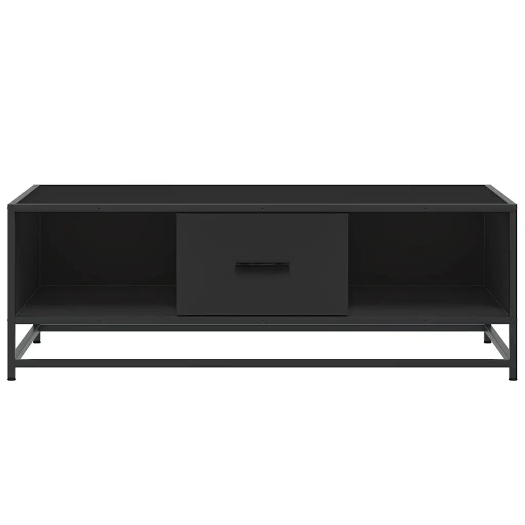 Tavolino Salotto-Tavolino da soggiorno-Tavolo Nero 100x57x35 cm in Truciolato e Metallo