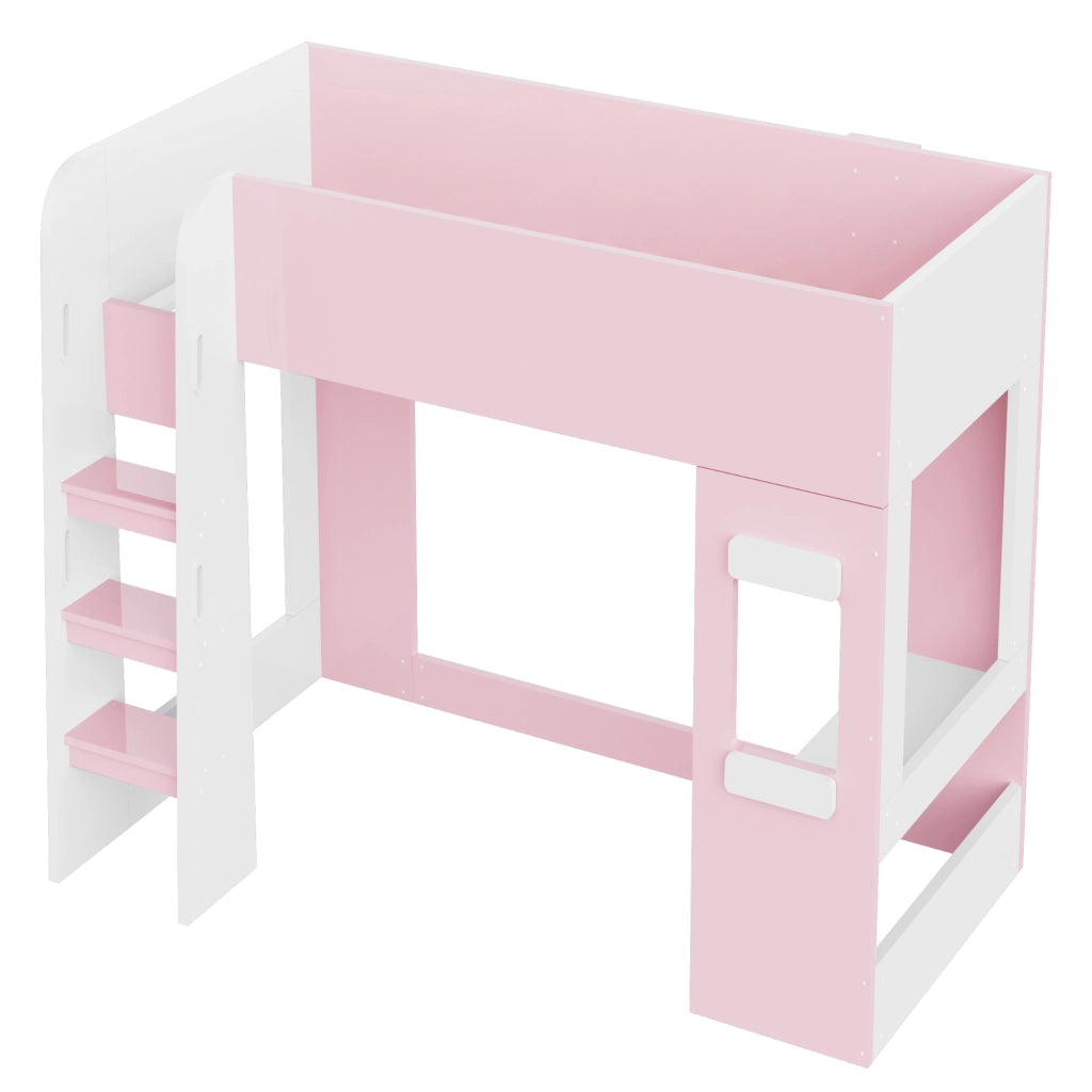 letto alto in mdf rosa 93.6 x 203.8 cm