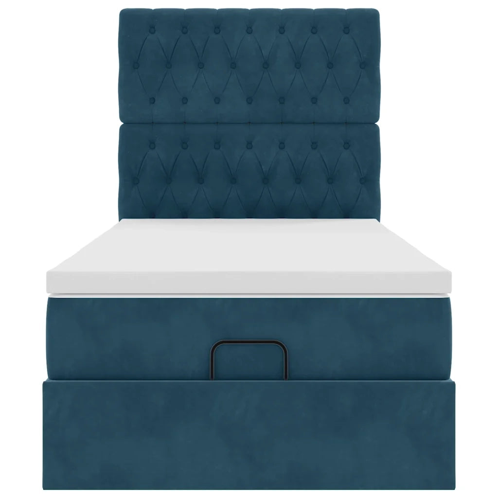 Struttura Letto Pouf con Materassi 100x200 cm Velluto 3314376