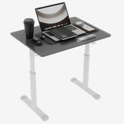 Scrivania regolabile in altezza 80x60 cm in metallo e legno grigio， manuale