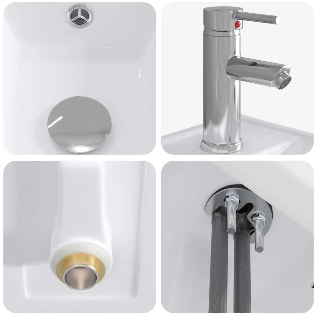 Lavabo da bagno Cromato 40,5 x 22,5 x 11,5 cm Metallo