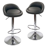 SET 2 SGABELLI PARIGI CON SEDUTA IMBOTTITA 38 X 68/89 CM IN COLORE NERO